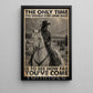 Cowboy Riding Horse Canvas Painting, The Only Time You Should Ever Look Back Wall Art Decor, Poster Gift For Cowboys