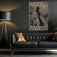 Cowboy Riding Horse Canvas Painting, The Only Time You Should Ever Look Back Wall Art Decor, Poster Gift For Cowboys