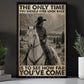 Cowboy Riding Horse Canvas Painting, The Only Time You Should Ever Look Back Wall Art Decor, Poster Gift For Cowboys