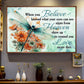 Believe Heaven Love, Canvas Painting, Inspirational Quotes Wall Art Decor, Poster Gift For Dragonfly Lovers