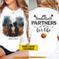 Personalized Couple Basketball Two-sided T-shirt, Basketball Partners For Life, Couple Tees Valentine's Day Gift For Basketball Lovers