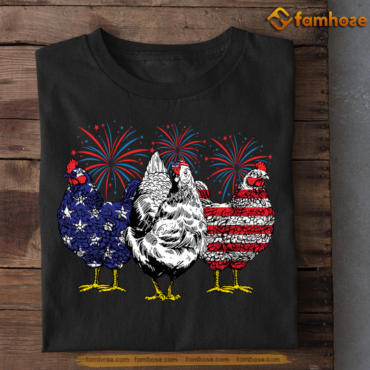 July 4th Chicken T-shirt, I'm Stay Here Chicken Patriotic Tees, Independence Day Gift For Chicken Lovers, Farmers
