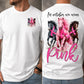 Pink Horse Breast Cancer Awareness Two-sided T-shirt, In October We Wear Pink Ribbon Tees Gift For Horse Lover