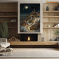 Enchanted Eve: A Midnight Village Christmas Christmas Canvas Painting, Xmas Wall Art Decor - Christmas Poster Gift