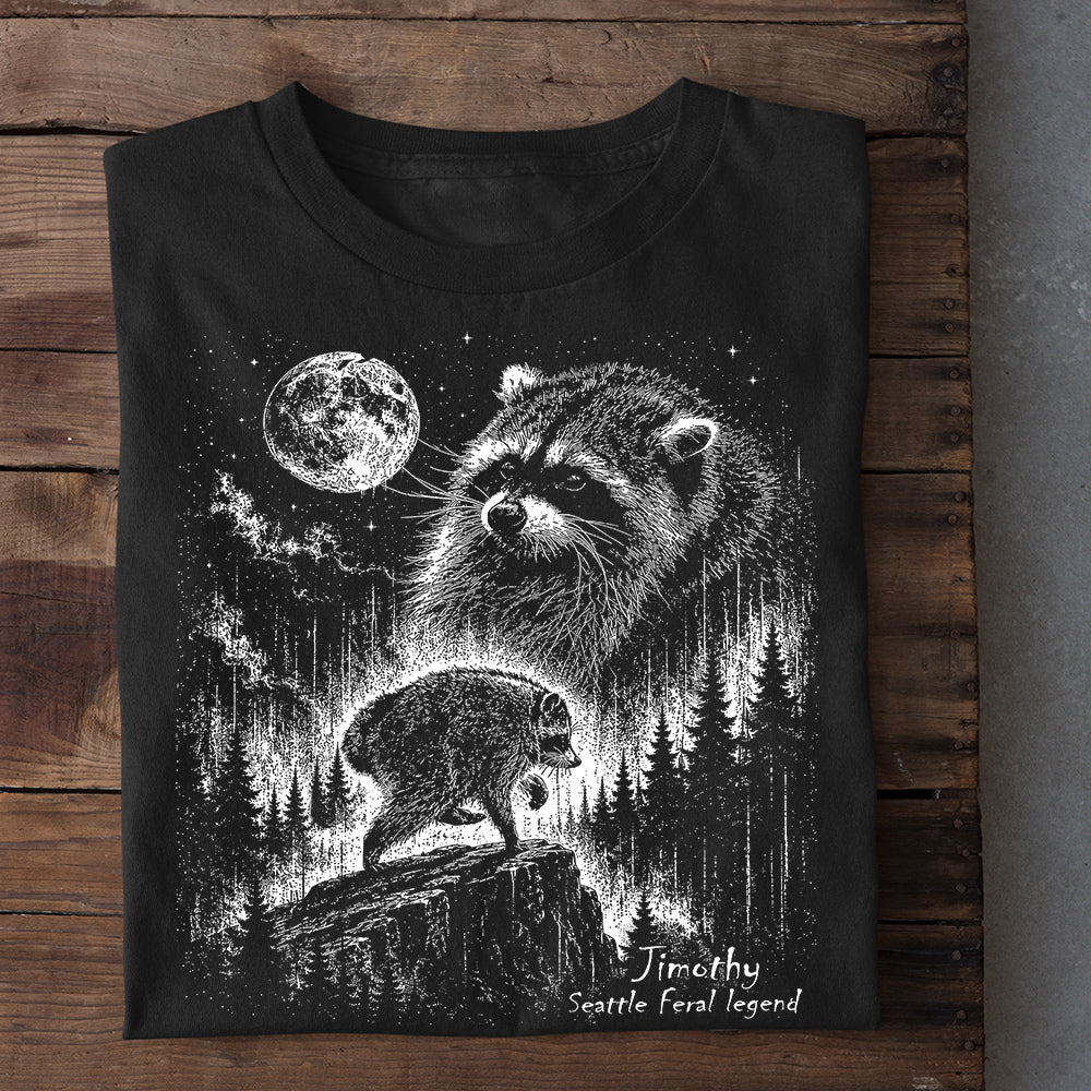 Jimothy Viral Raccoon T-Shirt, Seattle Feral Legend Tees Viral Meme Gift For Raccoon Lover