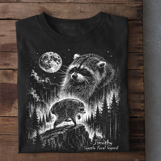 Jimothy Viral Raccoon T-Shirt, Seattle Feral Legend Tees Viral Meme Gift For Raccoon Lover