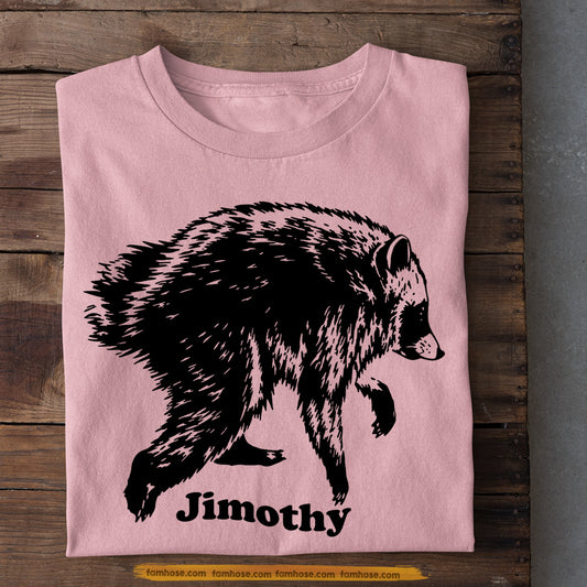 Jimothy Viral Raccoon T-shirt, Funny Animal Tees, Viral Meme Shirt for Raccoon Lovers