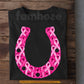 Horse Breast Cancer Awareness T-shirt, Pink Ribbon Horseshoe Tees Gift For Horse Lover
