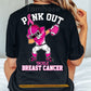 Pink Football Breast Cancer Awareness Backside T-shirt, Pink Out Tackle Breast Cancer, Pink Ribbon Tees Gift For Football Lover