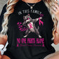 Pitbull Dog Breast Cancer Awareness T-shirt, In This Family No One Fights Alone Pink Ribbon Tees Gift For Dog Lover
