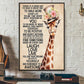 Today Is A Good Day Laugh Love Live, Motivational Canvas Painting, Inspirational Quotes Wall Art Decor, Poster Git For Giraffe Lovers