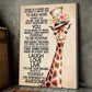 Today Is A Good Day Laugh Love Live, Motivational Canvas Painting, Inspirational Quotes Wall Art Decor, Poster Git For Giraffe Lovers