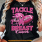 Pink Football Breast Cancer Awareness T-shirt, Tackle Breast Cancer Pink Ribbon Tees Gift For Football Lover