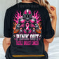 Pink Football Breast Cancer Awareness Backside T-shirt, Pink Out Tackle Breast Cancer, Pink Ribbon Tees Gift For Football Lover
