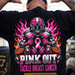Pink Football Breast Cancer Awareness Backside T-shirt, Pink Out Tackle Breast Cancer, Pink Ribbon Tees Gift For Football Lover