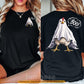 Funny Halloween Chicken Two-sided T-shirt, Ghost Chicken Boo Tees Spooky Season Gift For Chicken Lover