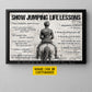 Motivational Personalized Horse Sport Man Canvas Painting, Show Jumping Life Lessons Inspirational Quote Wall Art Decor, Poster Gift For Horse Girl