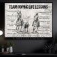 Motivational Team Roping Canvas Painting, Team Roping Life Lessons Wall Art Decor, Poster Gift For Team Roping Lover