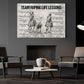 Motivational Team Roping Canvas Painting, Team Roping Life Lessons Wall Art Decor, Poster Gift For Team Roping Lover