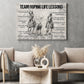 Motivational Team Roping Canvas Painting, Team Roping Life Lessons Wall Art Decor, Poster Gift For Team Roping Lover