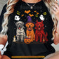 Cute Halloween Labrador Dog T-Shirt, Lab Dog Costume Mummy Witch Devil Pumpkin Tees Spooky Season Gift For Labrador Dog Lover