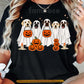 Cute Halloween Labrador Dog T-Shirt, Cute Ghost Dog Tees Spooky Season Gift For Labrador Dog Lover