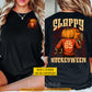 Personalized Halloween Hockey Two-sided T-shirt, Slappy Hockeyween Tees Spooky Season Gift For Hockey Lover