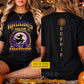 Funny Personalized Halloween Hockey Witch Two-sided T-shirt, Brooms Are For Amateurs Tees Spooky Season Gift For Hockey Lover