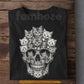 Cute Halloween Cat Skull T-Shirt, Kitten Skull Gothic Tees Spooky Season Gift For Cat Lover