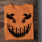 Halloween Motocross T-shirt, The Scariest Smile Tees Spooky Season Gift For Dirt Bike Lover