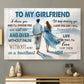 To My Girlfriend I Love You And I Will Love You Until I Die, Valentine's Day Couple Canvas Painting, Love Wall Art Decor - Valentines Poster Gift For Girlfriend From Boyfriend