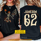 Personalized Halloween Basketball Skeleton Two-sided T-shirt, Hoops From The Grave Tees Spooky Season Gift For Basketball Lover
