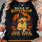 Funny Halloween Labrador Dog Witch T-Shirt, Buckle Up Buttercup Tees Spooky Season Gift For Dog Lover