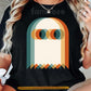 Retro Halloween Boo T-shirt, Cute Minimalist Ghost Tees Fall Spooky Season Gift For Ghost Lover