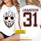 Personalized Halloween Hockey Two-sided T-shirt, Jason Hockey Mask Tees Spooky Season Gift For Hockey Lover