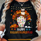 Halloween Thanksgiving Christmas llama T-shirt, Happy Hallothanksmas Tees Spooky Season Gift For llama Lover