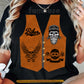 Biker Vest Halloween Costume T-shirt, Motorcycle Leather Vest Skull Rider Tees Spooky Season Gift For Bikers