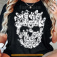 Halloween Corgi Dog Skull T-Shirt, Gothic Corgi Dog Graphic Tees Spooky Season Gift For Dog Lover