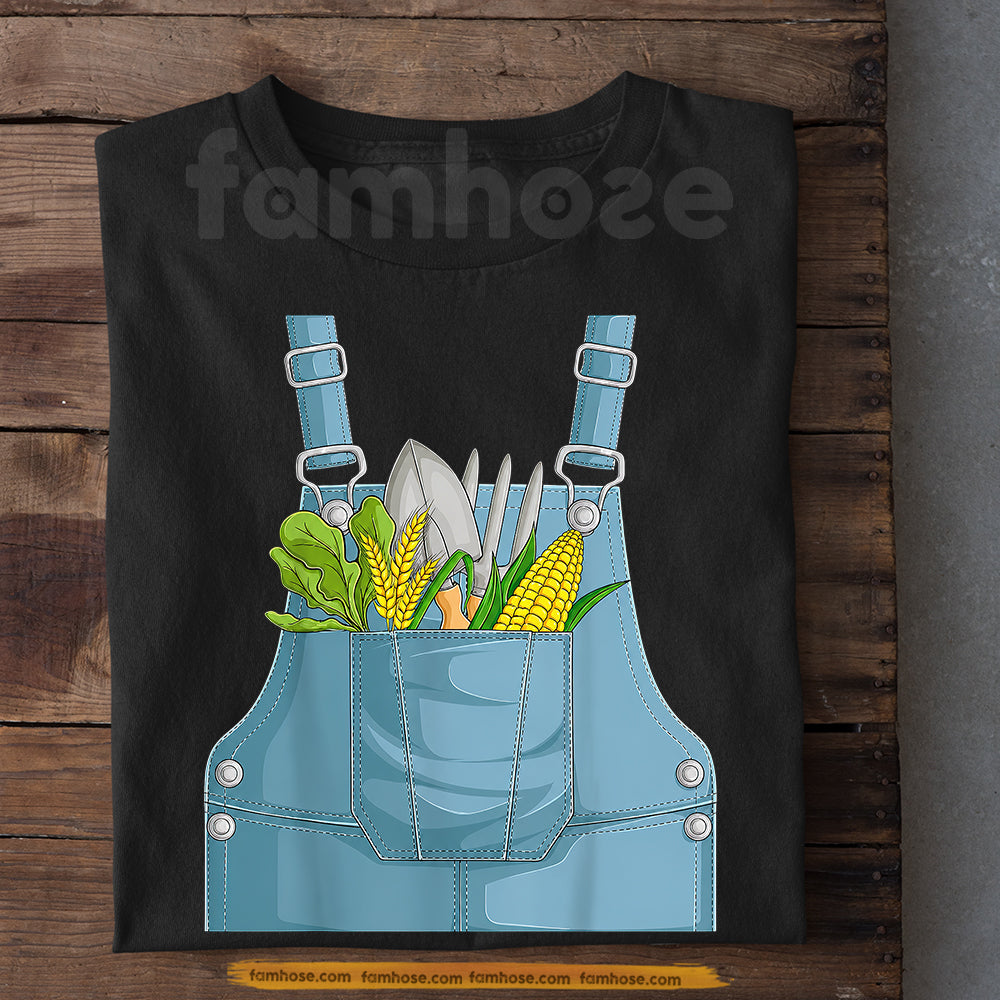 Halloween Gardener Costume T-Shirt, Fake Gardening Overalls Tees Spooky Season Gift For Gardeners