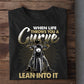 Motivational Biker T-shirt, Throws You A Curve Lean Into It, Gift For Motorcycle Lovers, Biker Tees