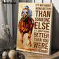 Horse Racing Poster & Canvas, It's Not About Being Better Than Someone Else, Horse Canvas Wall Art, Poster Gift For Horse Lovers