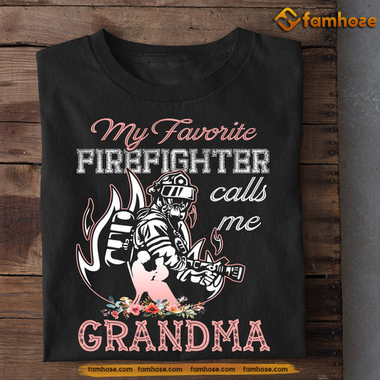 Mother's Day Firefighter T-shirt, Firefighter Calls Me Grandma, Gift For Firefighter Lovers, Firefighter Mom Tees