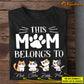 Personalized Cat T-shirt, This Mom Belongs To, Mother's Day Gift For Cat Lovers, Cat Owners, Cat Tees