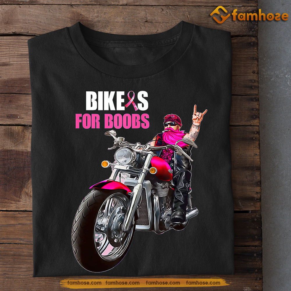 Biker T-shirt, Biker For Boobs, Gift For Biker Lovers Who Support Breast Cancer Awareness