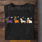 Cute Halloween Dachshund Dog T-Shirt, Funny Witch Pumpkin Ghost Mummy Doxie Tees Spooky Season Gift For Wiener Dog Lover