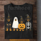 Funny Halloween Dachshund Dog T-Shirt, Cute Witch Ghost Pumpkin Skeleton Wiener Dog Tees Spooky Season Gift For Dog Lover