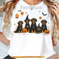Cute Halloween Dachshund Dog T-shirt, Witch Wiener Dog Family Tees Fall Spooky Season Gift For Dog Lover