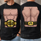 Funny Wrestling Champion T-Shirt, Muscular Body Costume Tees Spooky Season Gift For Wrestling Lover