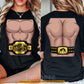 Funny Wrestling Champion T-Shirt, Muscular Body Costume Tees Spooky Season Gift For Wrestling Lover