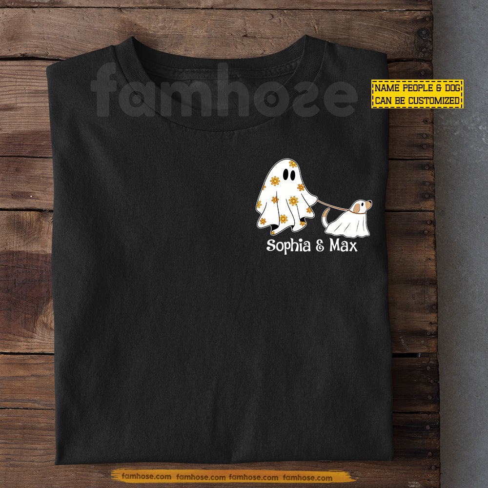 Personalized Halloween Dog Boo T-Shirt, My Boo & Me Tees Spooky Season Gift For Dog Lover